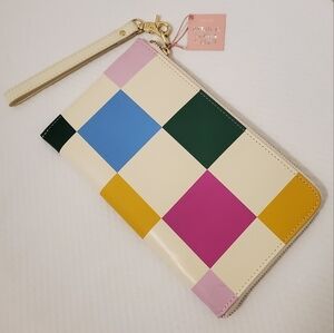 NWT BAN.DO "Have a Fun Trip" Large Travel Wallet/Wristlet, Colorblock, Ret. $36